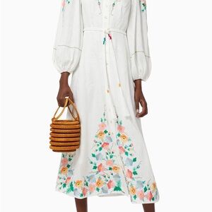 Zimmermann | Dresses | Zimmerman Floral Embroidered White Dress Size 2 |  Poshmark